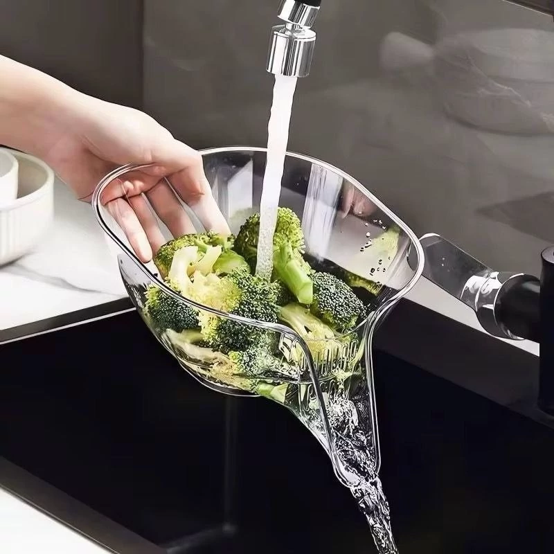 آبکش لبه سینک کریستالی شفاف تمشک