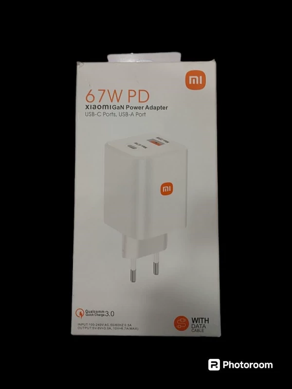شارژر67 وات شیائومی با کارتن Xiaomi 67 W PD ضمانت اصالت و ظمانت قیمت کالا