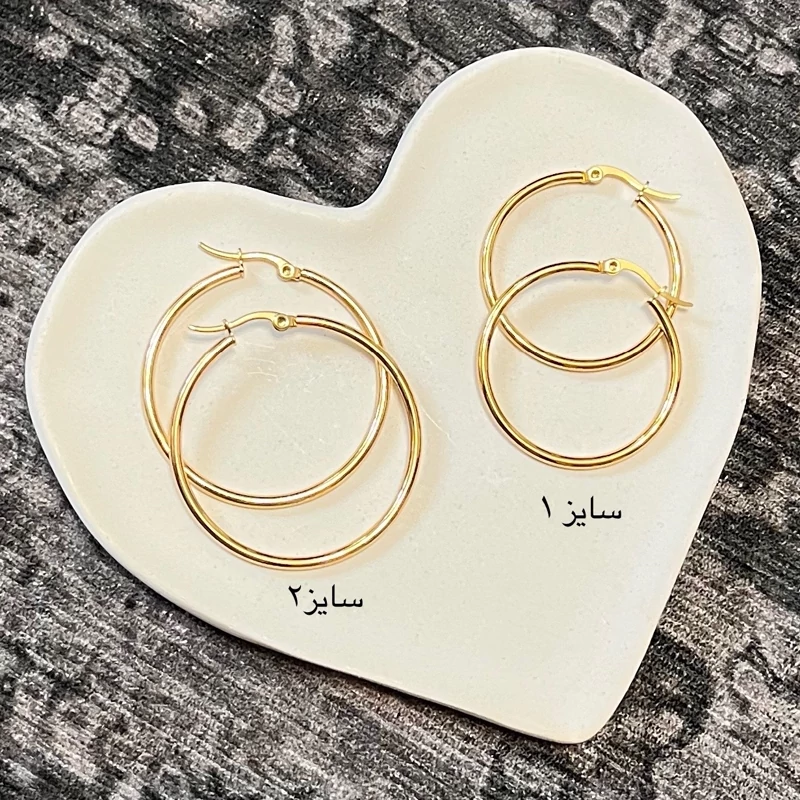 گوشواره حلقه ای استیل