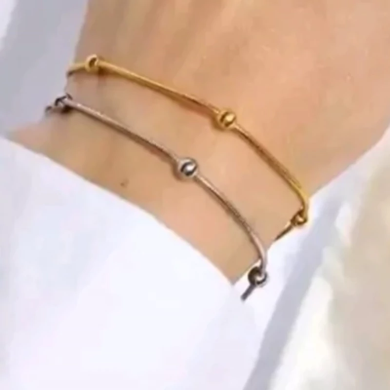 دستبند توپی زنانه استیل