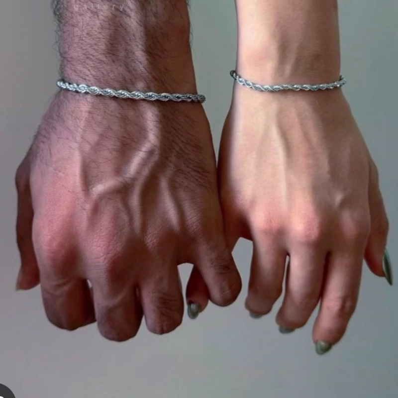 دستبند ست دوستی استیل و رنگ ثابت تضمینی طنابی
