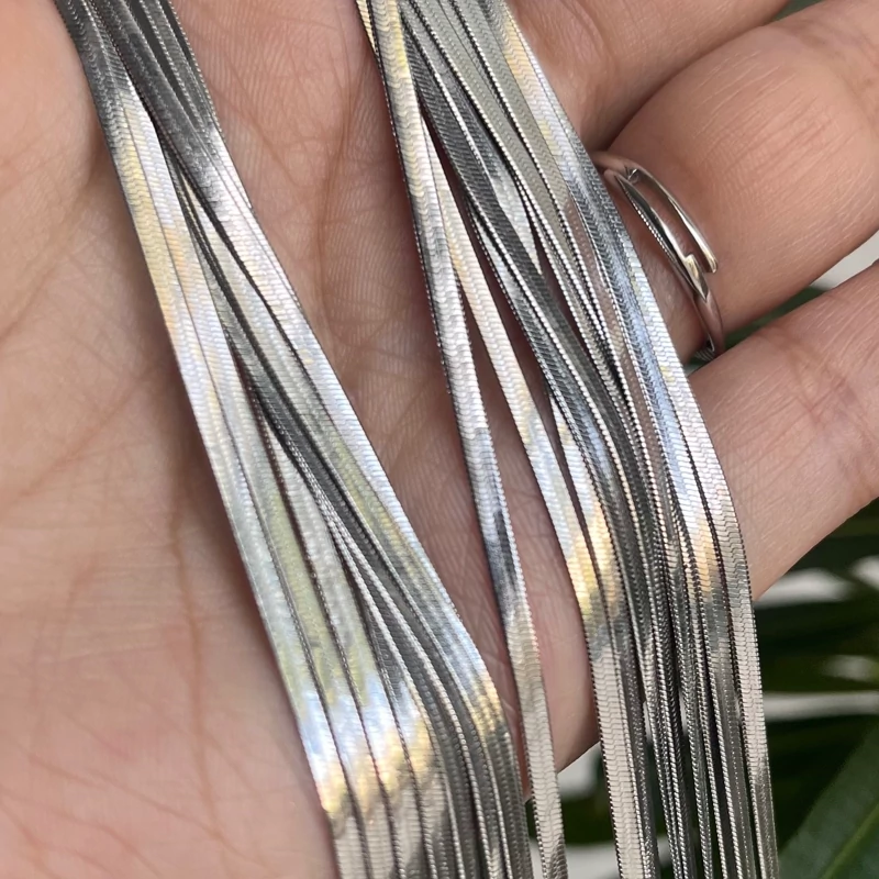 گردنبند ماری استیل و رنگ ثابت 45سانت