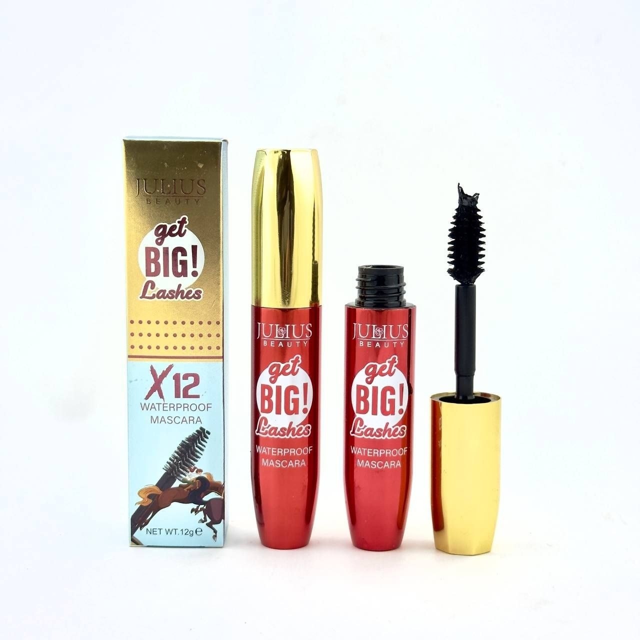 ریمل حجم دهنده ژولیوس بیوتی X12 با بلند کنندگی کد JL330 پوکه فلزی