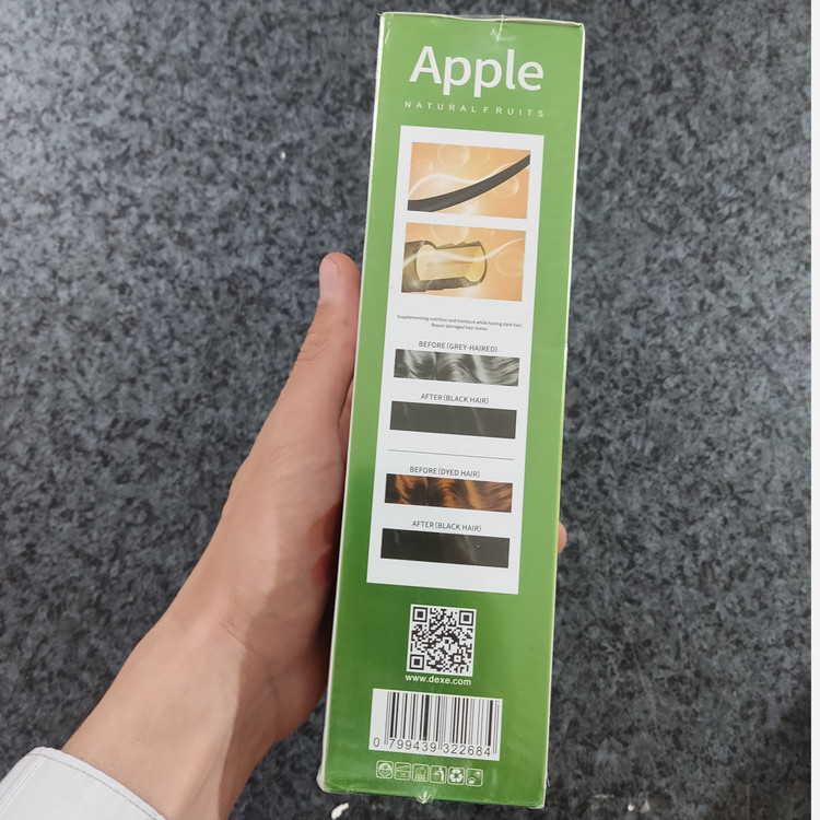 شامپو رنگ مشکی دکسی حاوی عصاره سیب dexe black hair shampoo Apple