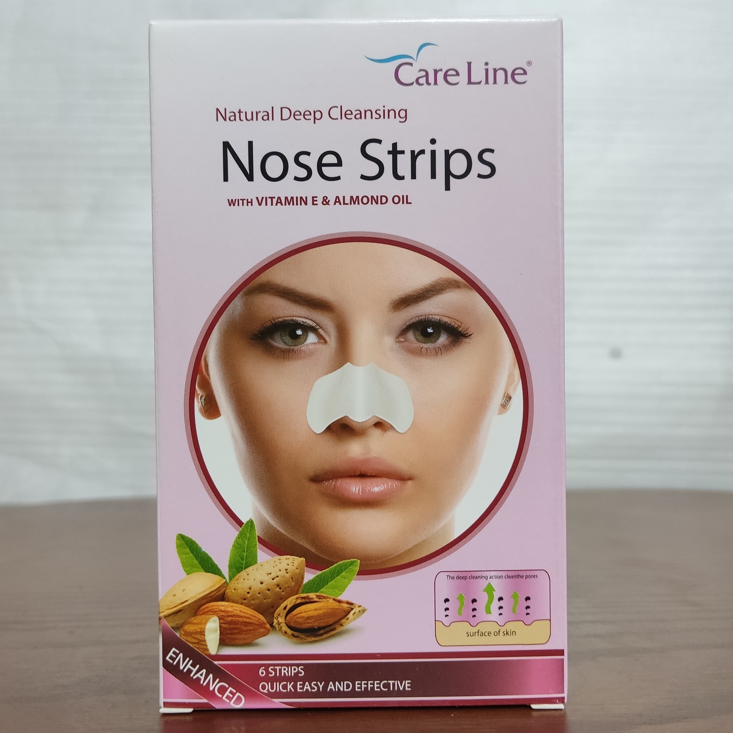 چسب بینی کرلاین Care Line حاوی ویتامین ای و روغن بادام بسته 6 عددی