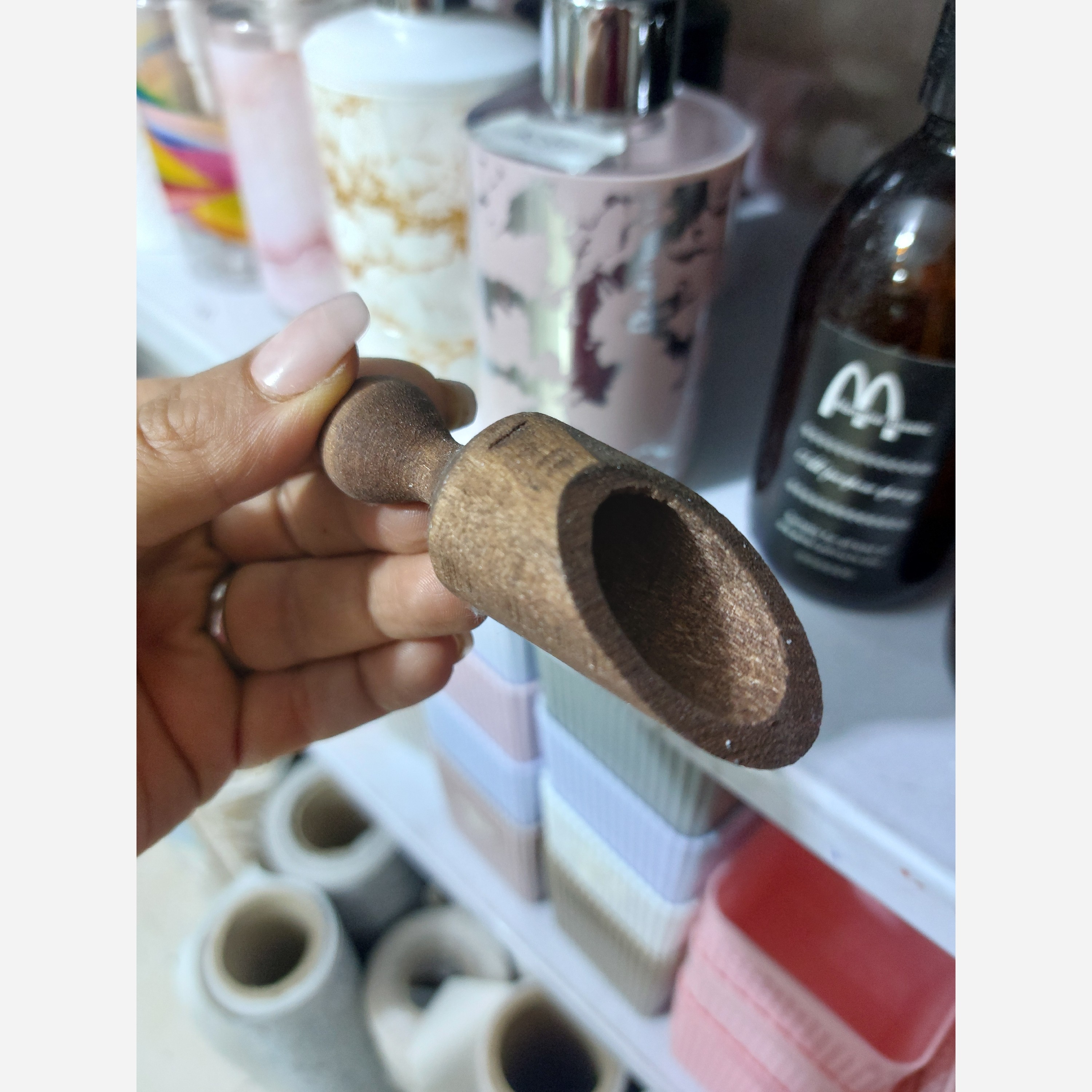 پیمانه چوبی سرتاس چوبی پیمانه ادویه تک عددی