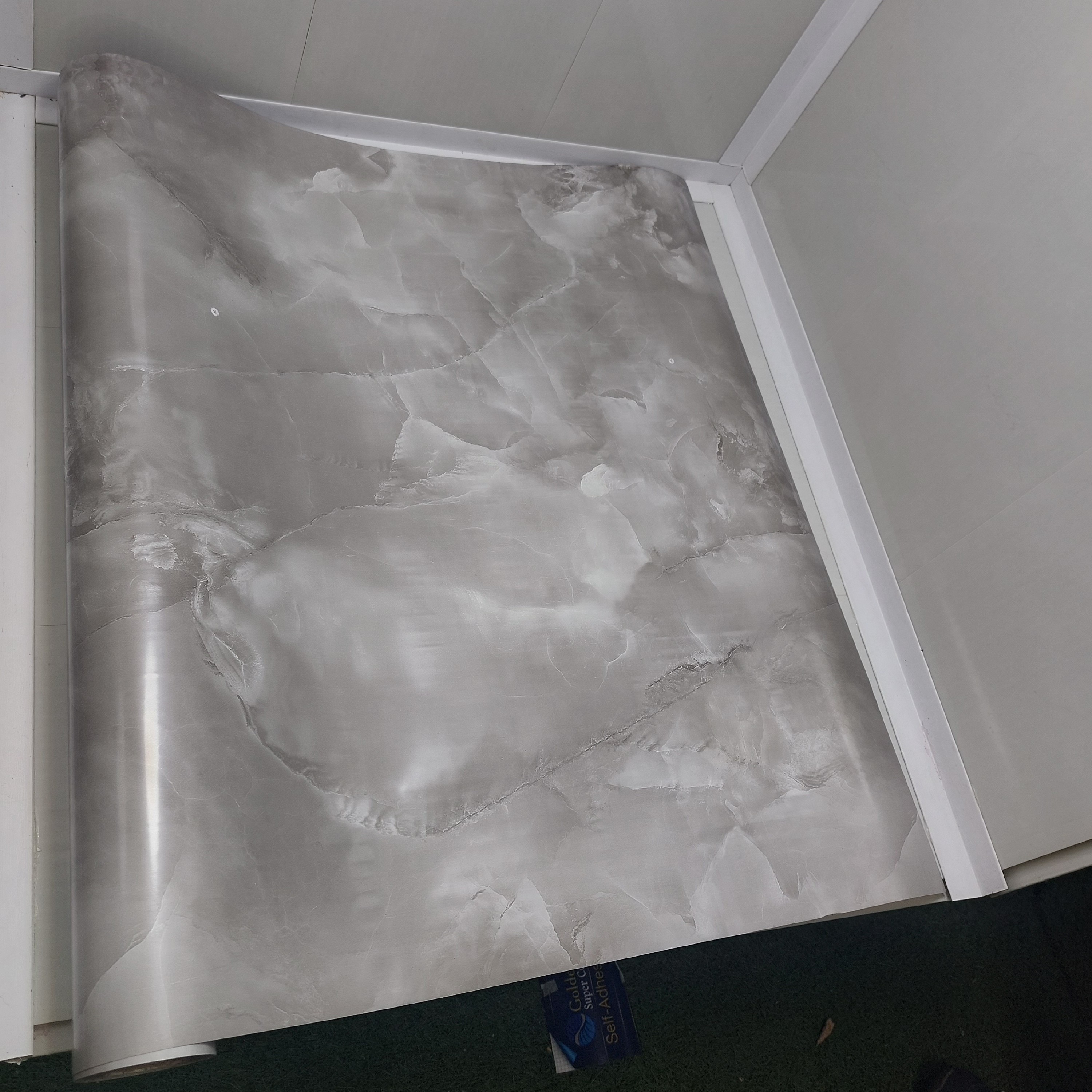 برچسب طوسی طرح ماربل برچسب کابینت عرض شصت سانت پلاسکو