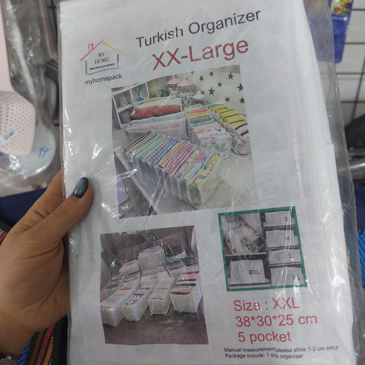 نظم دهنده و ارگانیزر پارچه ای دو ایکس سایز بزرگ XXlarge پنج خانه دوایکس لارج پلاسکو