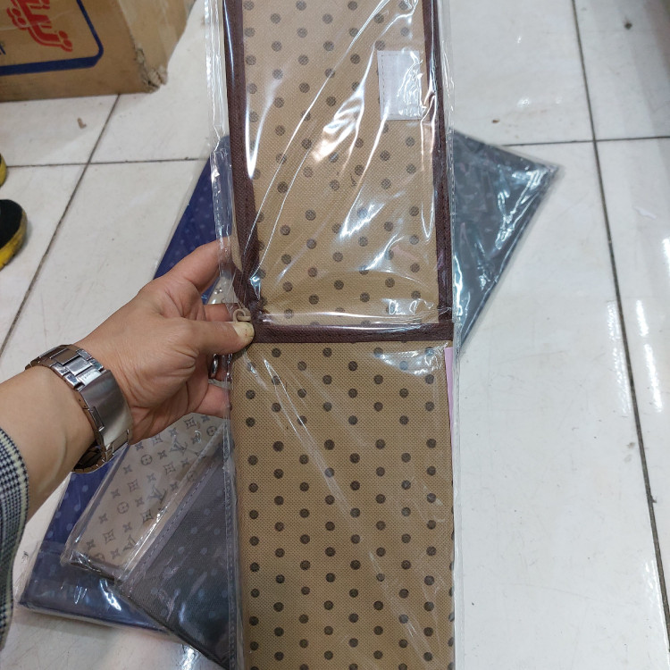 باکس 12خانه درب دار ارگانیزر و مقسم پارچه ای نظم دهنده پارچه ای زیپ دار