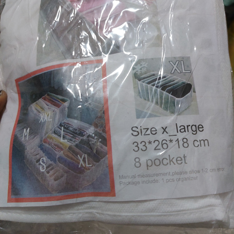 نظم دهنده پارچه ای سایز Xlarge منقسم کمد و لباس ارگانیزر سایز ایکس لارج